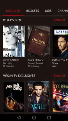 Virgin TV Go android App screenshot 6